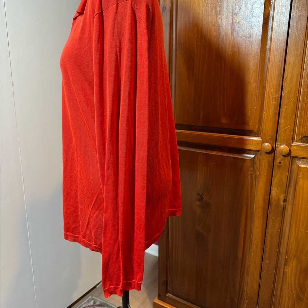 NWT - Marina Rinaldi Voyage Red V-Neck Sweater - Size XL/size 20 - Picture 3 of 16